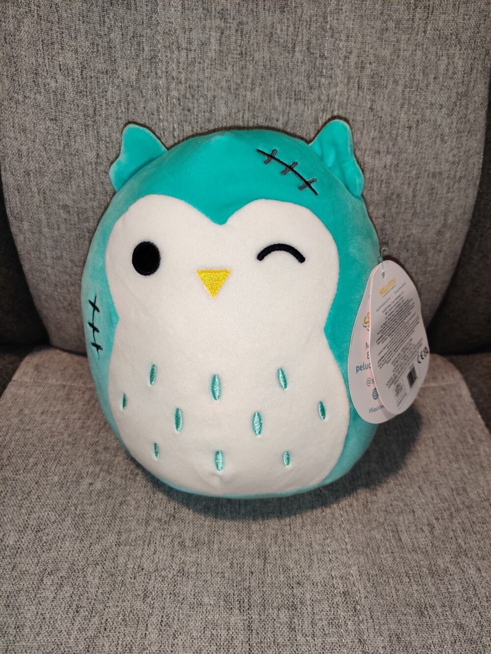 Original Teal Squishmallows 8" Winston The Owl Halloween 2023 New w/ Tag